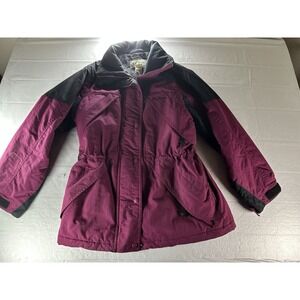 VTG LL Bean Jacket Womens Small Purple Thinsulate Ski Parka Winter Coat